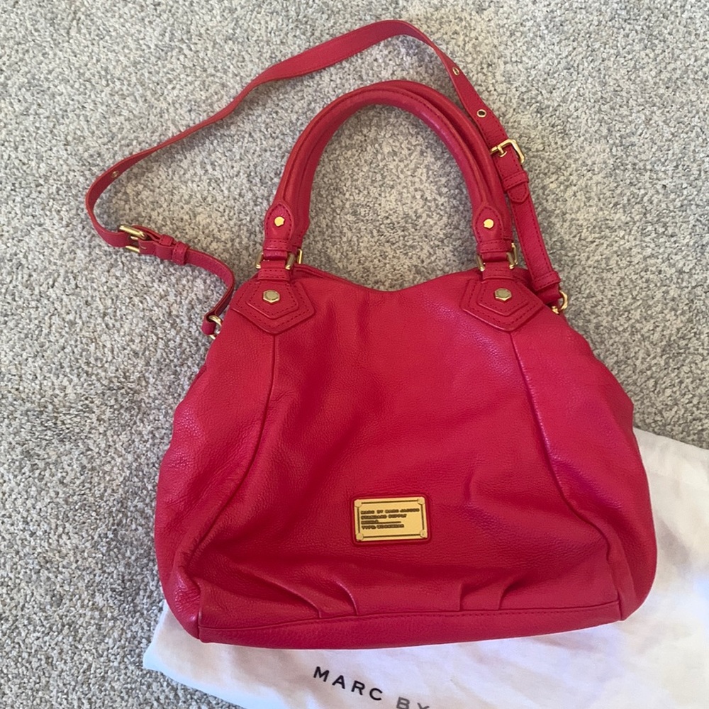 Marc by Marc Jacobs Hot Pink Leather Satchel Crossbody Bag